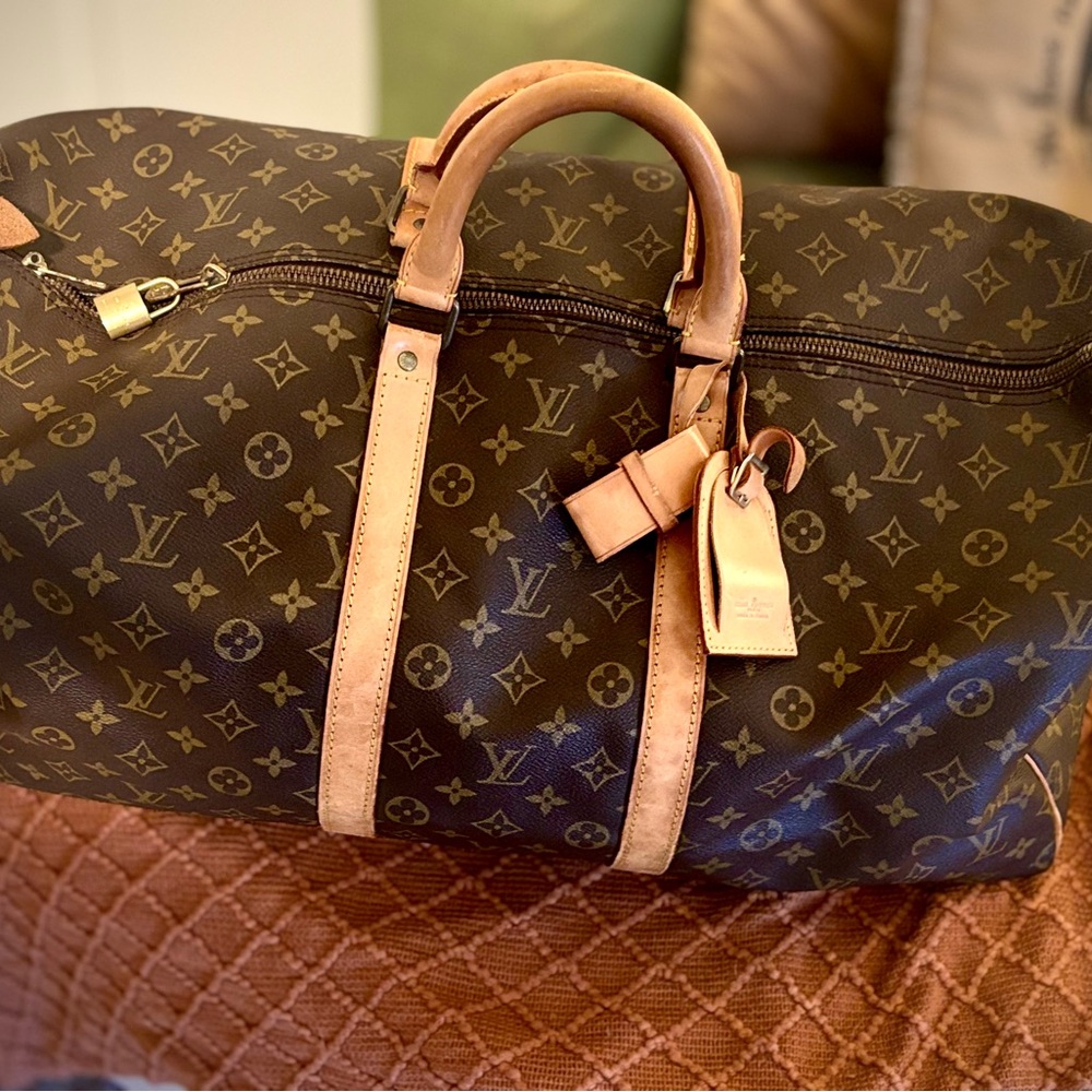 Auth LOUIS VUITTON Keepall 55 M41424 Monogram 852SD Boston Bag Monogram Canvas